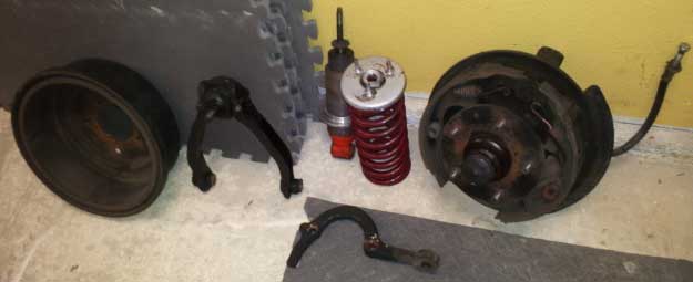 Old suspension parts removed∂.