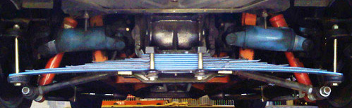 clear photo of rear suspension